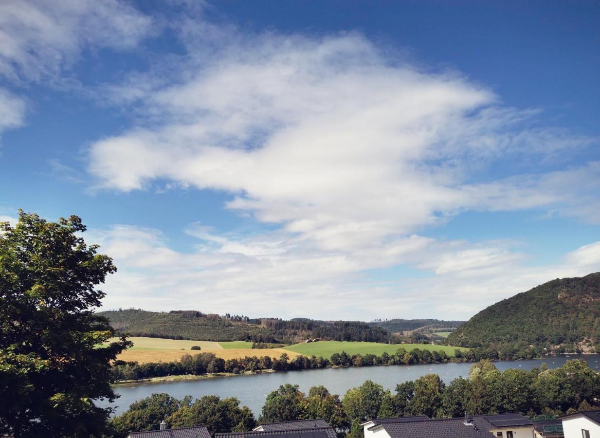 Ferienhaus Marta Am Diemelsee Im Sauerland Mit Eigener Sauna, Garten, Terrasse, Balkon Und Blick Auf Den See Exterior foto